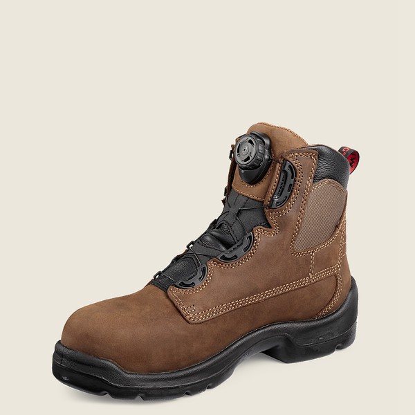 Red Wing Safety Boots Brown - Mens Flexbond - 6-inch Boa® Waterproof Toe - 3619-GUQLE